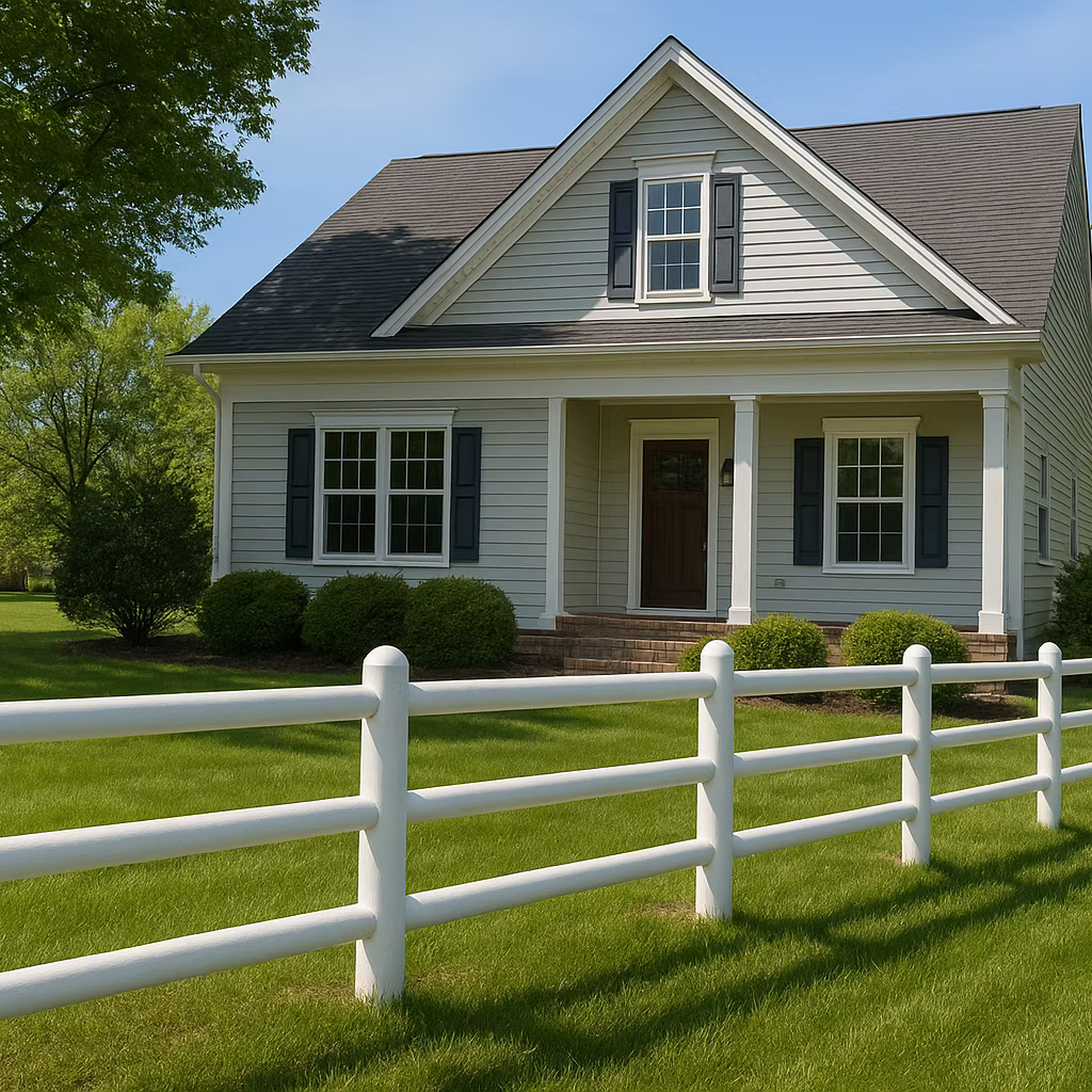 Villastaket / Trädgårdsstaket A staket 3 slanor pris/meter