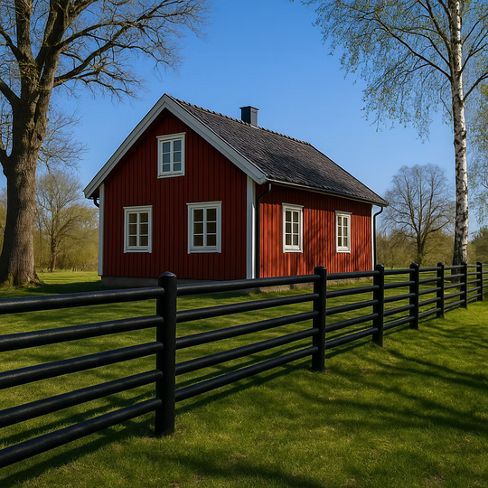 Villastaket / Trädgårdsstaket A staket 5 slanor pris/meter
