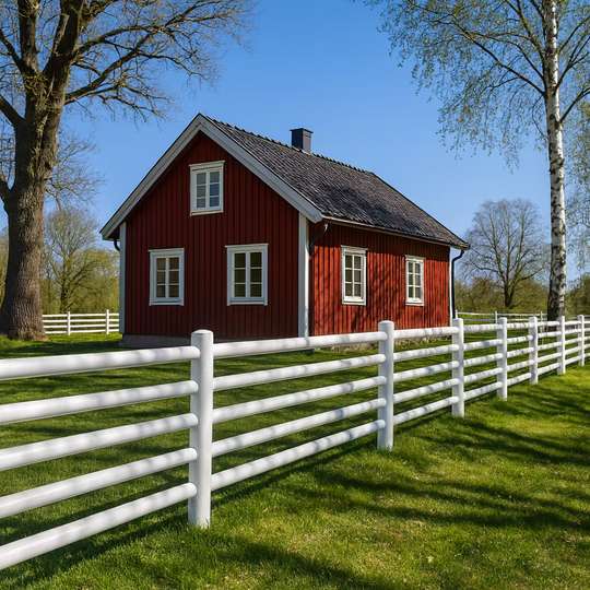 Villastaket / Trädgårdsstaket A staket 5 slanor pris/meter